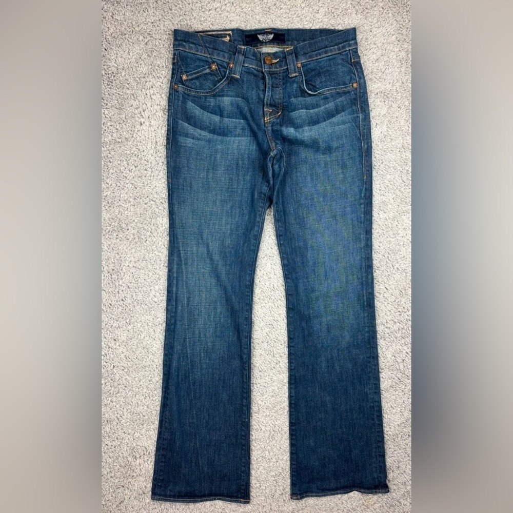 Rock and Republic Jeans Mens 31 Henlee Boot Cut Button Fly Denim Streetwear